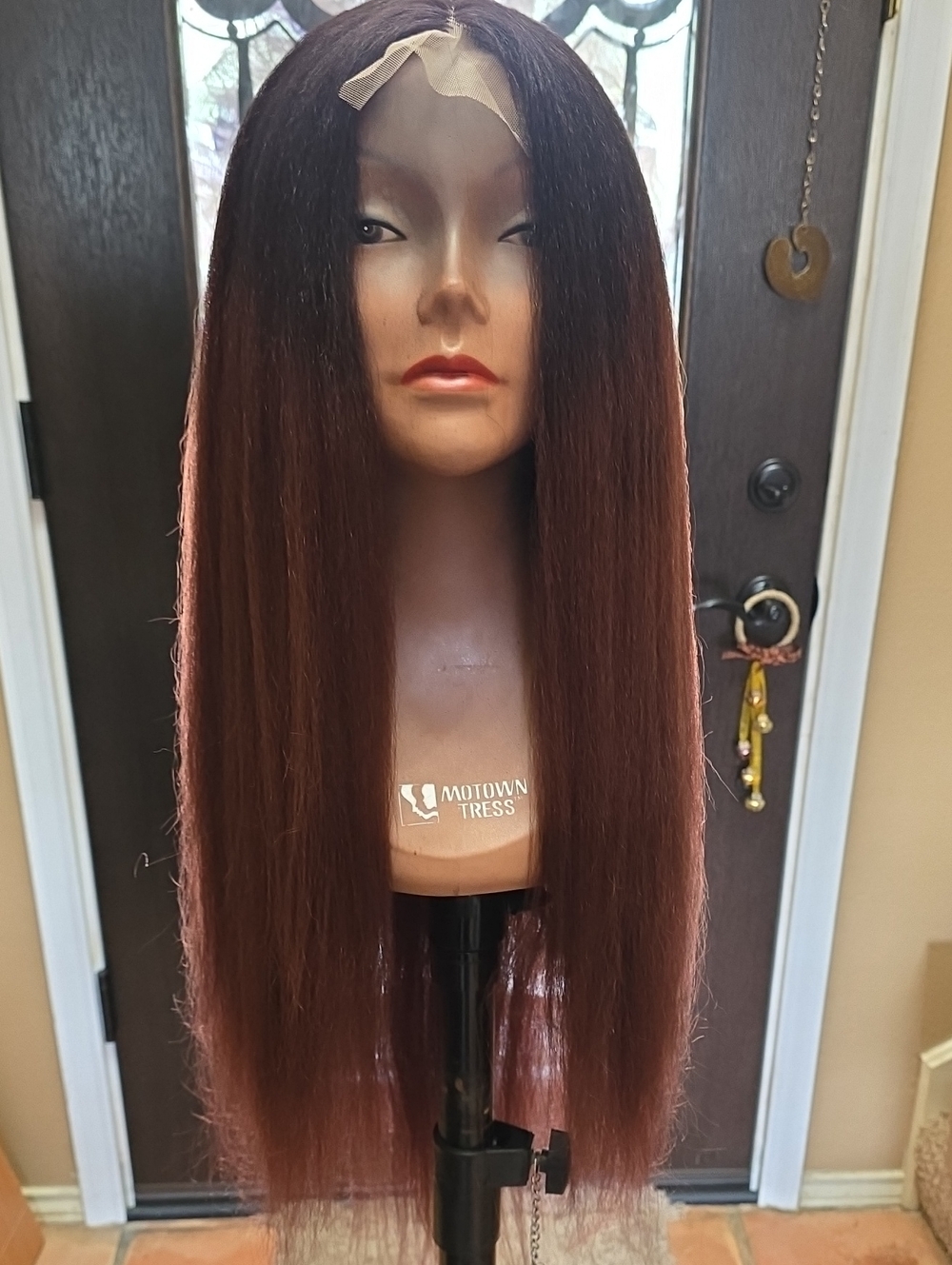 NWT Kinky Straight T- Part HH Lace Front Wig